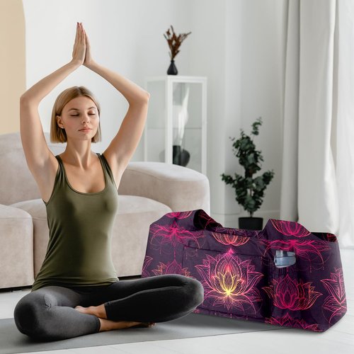 Feijiati Women Yoga Mat Bag – Versatile Yoga Bag with Mat Straps & Storage Pockets, Holds Yoga & Pilates Mats, Lightweight & Durable