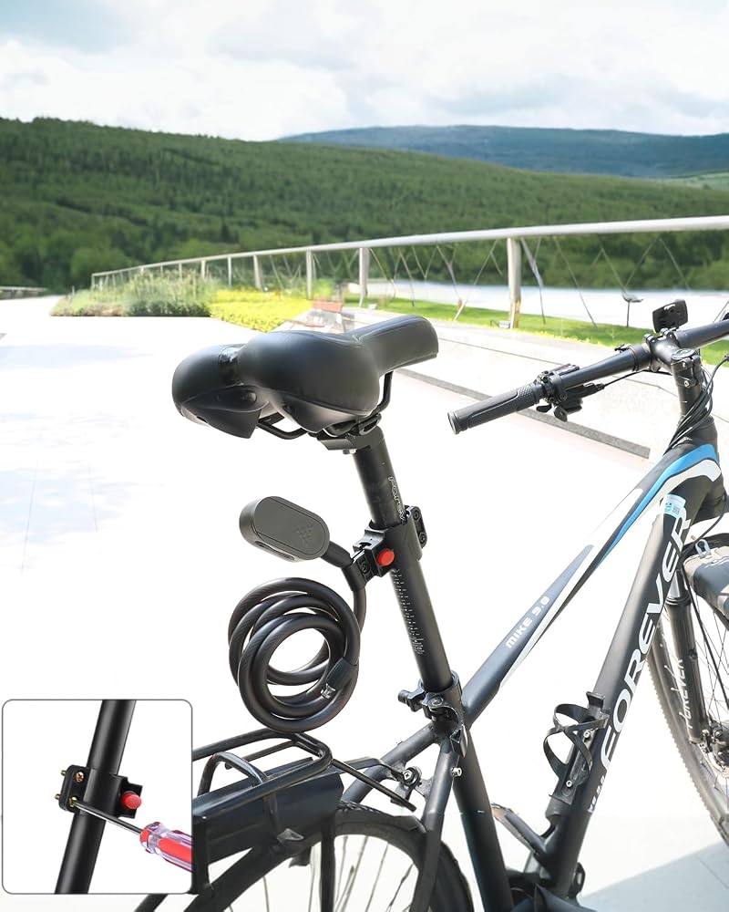 Fingerprint Bike Lock with Keys and Bluetooth App (Variation: Black+C8-Black)