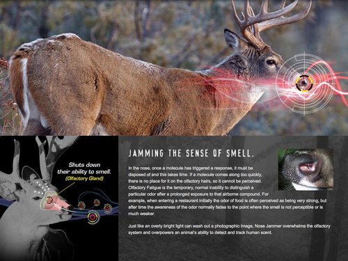 Nose Jammer Product Name Field Spray - Natural Hunting Scent Eliminator Spray - Deer Scent Blocker, Use on Clothes, Boots and Gear to Eliminate Odors, 8 oz.