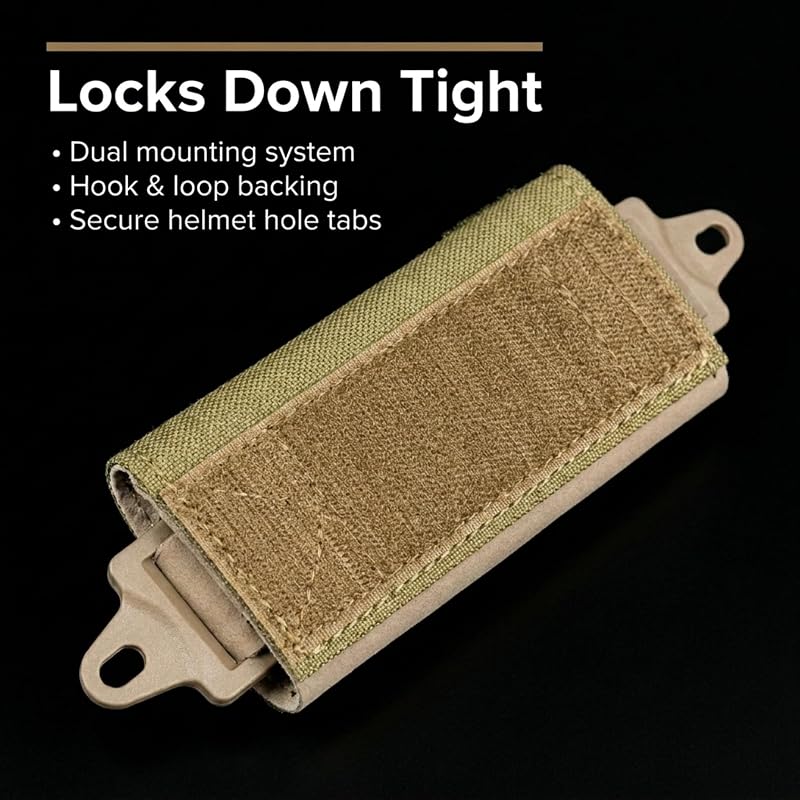 NVG Counterweight Kit for MICH/OPS Helmets – Adjustable 5-Weight Pouch (Tan) with Battery Storage