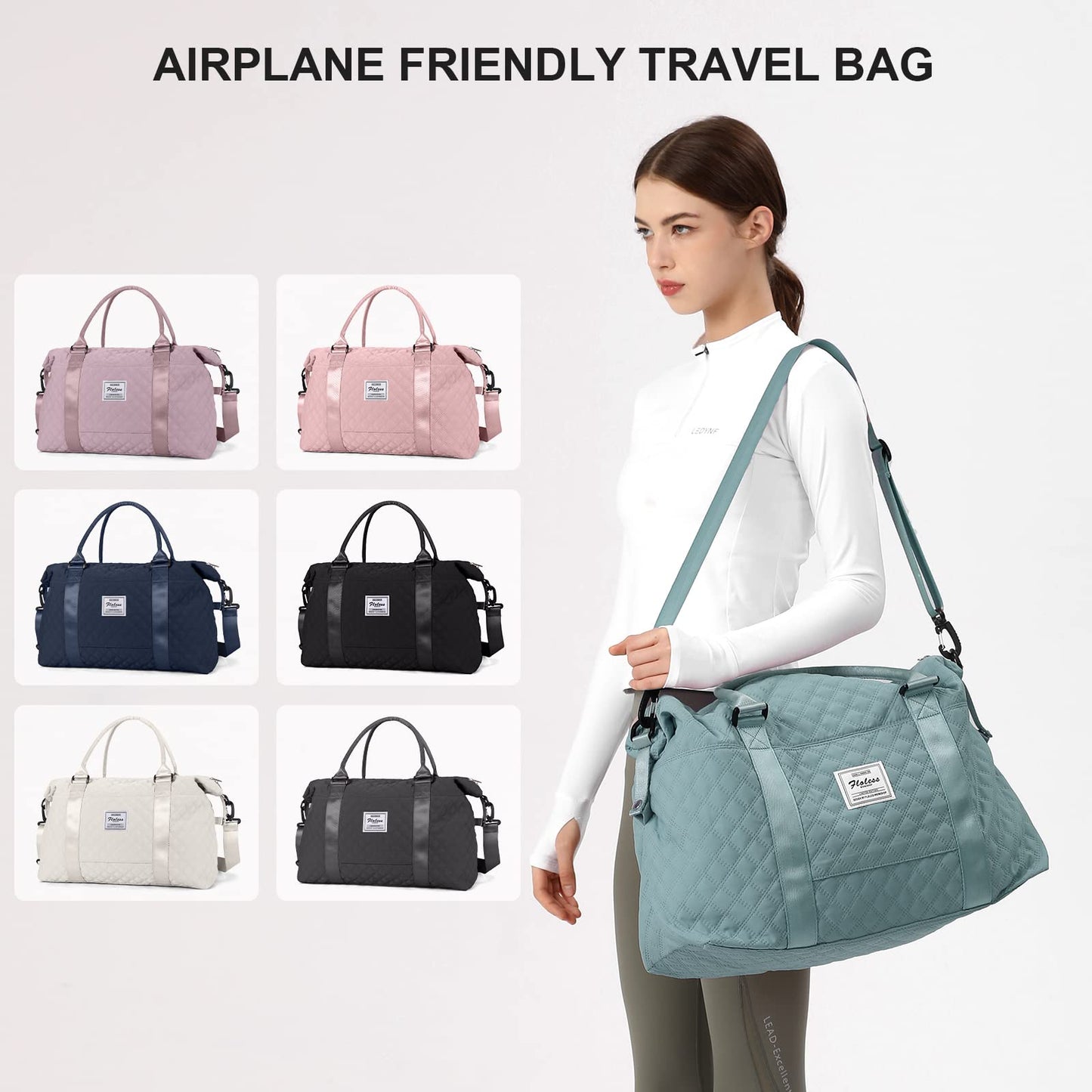 Travel Duffel Bag,Overnight Weekender Bags for Women with Wet Pocket