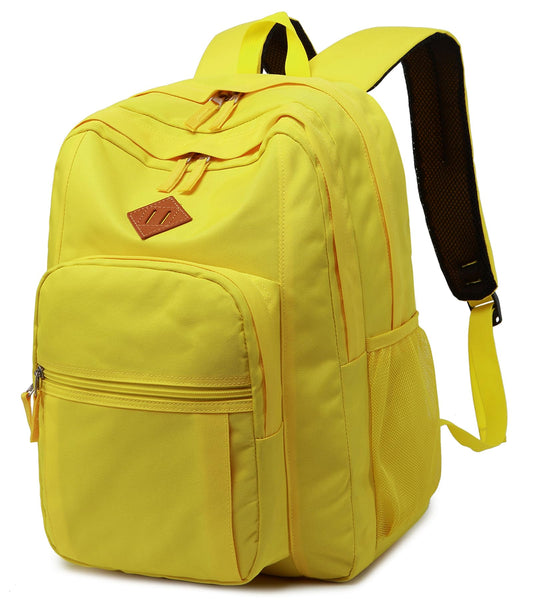 abshoo Classical Basic Womens Travel Backpack For College Men Water Resistant Bookbag (Yellow)
