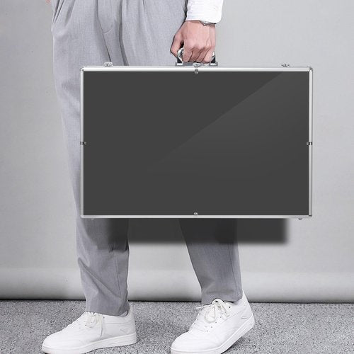 Aluminum Glass Display Case for Cards, XL Large Table Top Display Case with Lock, Portable Trade Show Display Case for Jewelry MTG Cards Collectible Cards