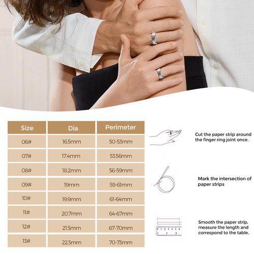 Hugrow Smart Ring for Men & Women, Wellness & Fitness Tracker with Sleep/Step/Heart Rate/Blood Oxygen/Calorie Counter, IP68 Waterproof Wearable Ring for iOS Android Silver (Silver, 8)
