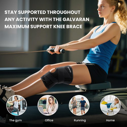 Galvaran Knee Brace for Men & Women - ACL, MCL, Meniscus Tear Support & Arthritis Pain Relief - Stabilizing Knee Braces Support with Side Stabilizers & Patella Gel Pad