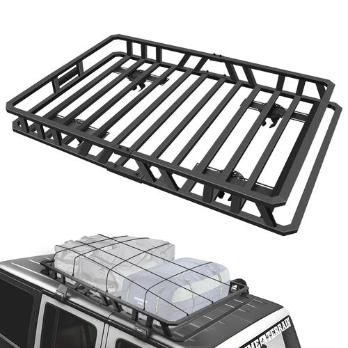 NIHAO 60"x36"x5" Heavy Duty Roof Rack Cargo Carrier, Universal Car Top Luggage Basket for SUV, Truck, RV, Pickup, Holds Up to 250 Lbs