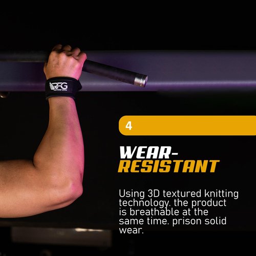 RFG Neoprene Lifting Straps for Gym Training – 24" Length, 2" width - Wrist Wraps for Weightlifting with 7mm Padded Cotton & Anti-Slip Silicone for Bodybuilding, Powerlifting & Deadlifts