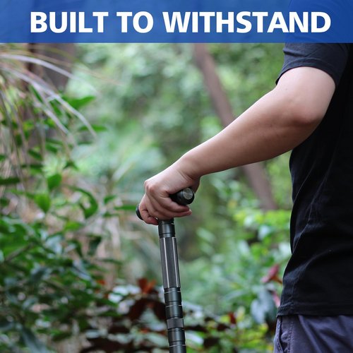 aiGear Tactical Stick Hiking Walking Staff - Trekking Poles Tactical Staff Adjustable Hiking Stick Gear for Outdoor Survival Camping Hiking