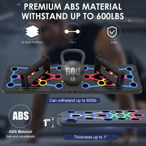 Push Up Board, Hinsarcd Foldable Multi-Function 30 In 1 Push Up Bar Chest Muscle Exercise Professional Protable Homeworkout Equipment Pushup Board Fitness Burn Fat Strength Training for Men & Women
