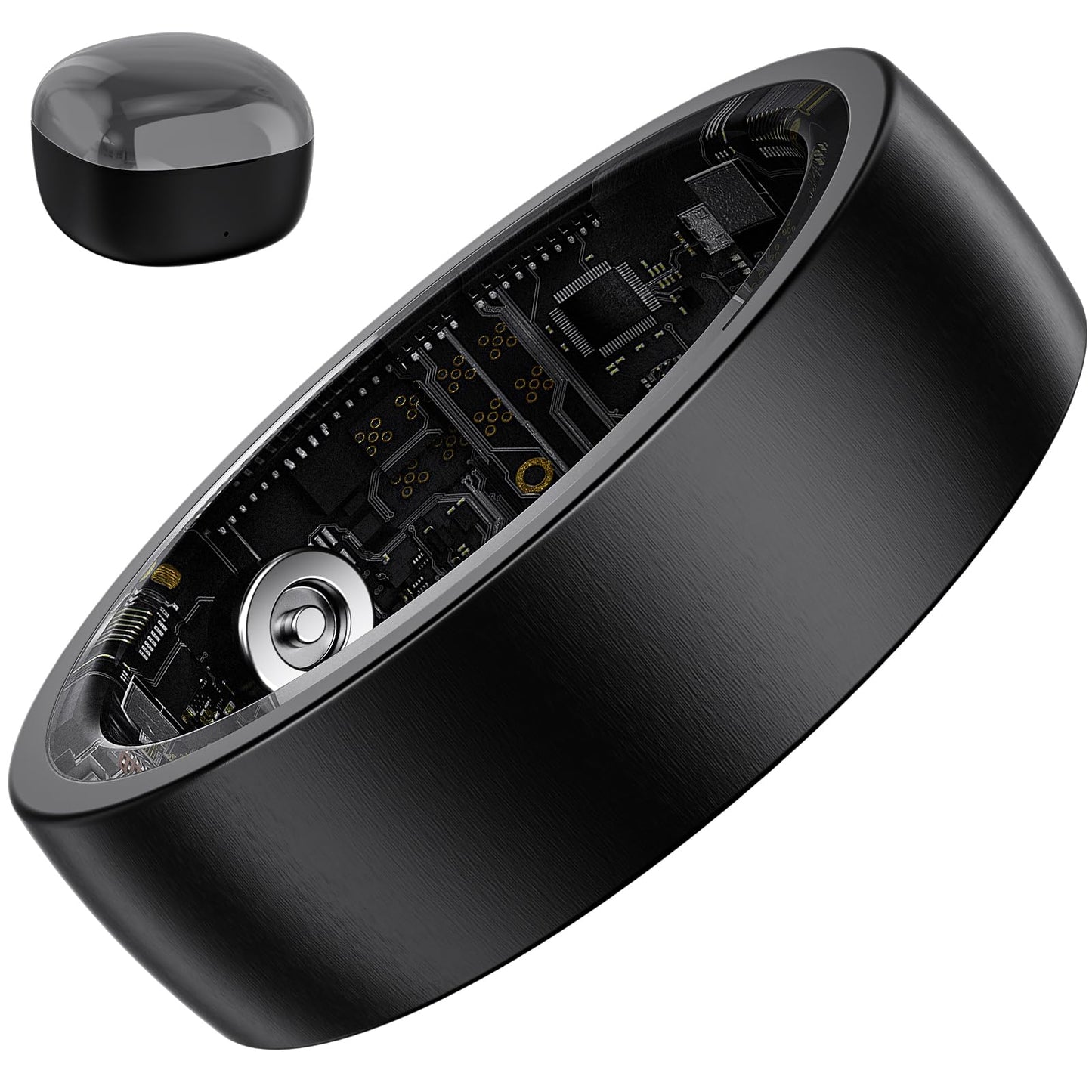 S SECRETTOP Fitness Tracker Smart Ring for Men Women – Sleep & Heart Rate Monitor, Health Activity Tracker, Step Counter, Calorie Pedometer, No Subscription Required (Black 11)
