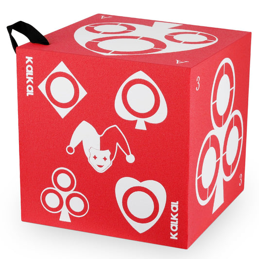 Kalkal Archery Target, 6 Side Foam Archery Target Block with Carry Handle, Easy Arrow Removal, Lightweight Poker Archery Targets for Backyard Practice