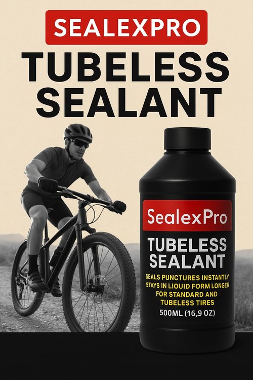 500ml (16oz) SealexPro Tubeless Tire Endurance Sealant Fast-Sealing, Long-Lasting Puncture Protection for Bikes Tires
