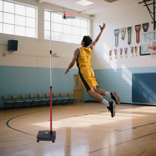 ZGGJZKV Vertical Jump Tester, Height Adjustable Vertical Jump Measurement Tool, Jump Height Trainer for Basketball and Volleyball Training (‎Jump Tester, 7.55 ft-11.35 ft (2.3m-3.46m))