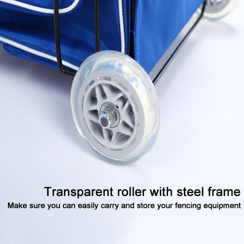 LXRHLIKG Fencing Draw-bar Wheel Bag for Epee Saber and Foil, Square Fencing Gear Sword Bag with Wheels, 1680D Oxford Material, Storage Bags for Mask Sword and Suit(Black)