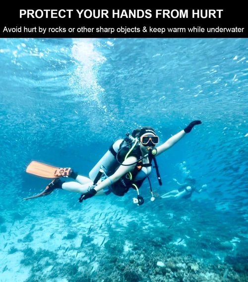 SUJAYU 3mm Neoprene Diving Gloves Dive Gloves, Anti Slip Pool Glove Waterproof Fishing Gloves for Swiming Kayaking Paddling, Scuba Gear Scuba Diving Gear Scuba Diving Accessories (Medium)