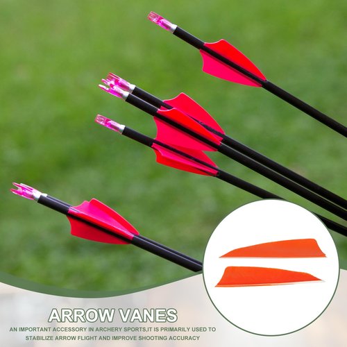 YELARXI Arrow Vanes Turkey Archery Arrows Feathers Fletching, 3 Inch Left Wing Fit for Hunting Target Shooting - Shield Cut (25Pcs, Yellow)