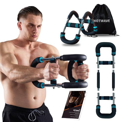 HOTWAVE Twister Arm Exerciser,Adjustable Spring Workout Bar, Forearm Triceps Chest Enhanced Exercise Strengthener,Portable Home Fitness Equipment