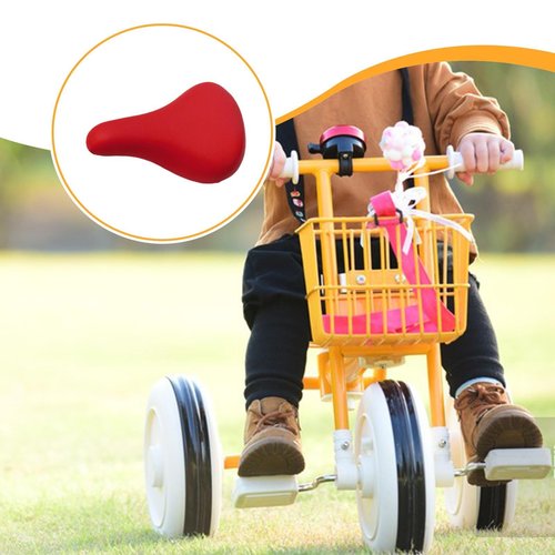 YIJU Kids Bicycle Saddle Waterproof Wear Resistant Comfortable for Children Bikes Universal Bicycle Seat Kids Bike Saddle, Red