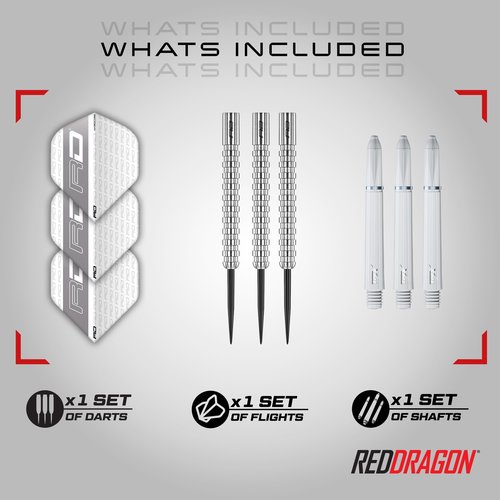 RED DRAGON Javelin Original 22g Tungsten Darts Set with Dart Flights and Dart Shafts (Stems)