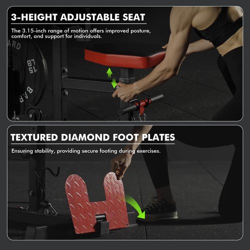 Mikolo LAT Pulldown Machine, LAT Row Cable Machine with Leg Hold Down Attachment, LAT Tower with Cable Row Attachment, Cable Machine Home Gym, Red