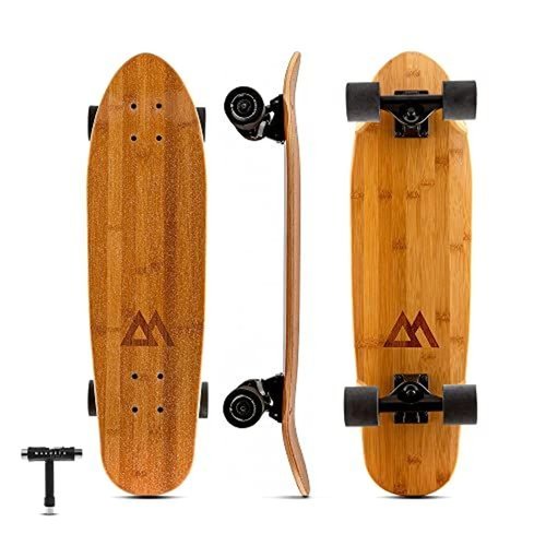 Magneto 27.5" x 7.5" Complete Skateboard - 7-Ply Canadian Maple Deck - Double Kick Concave Cruiser - Surf-Inspired Carving - Adult Skateboard & Longboard Cruiser for Beginners & Teens