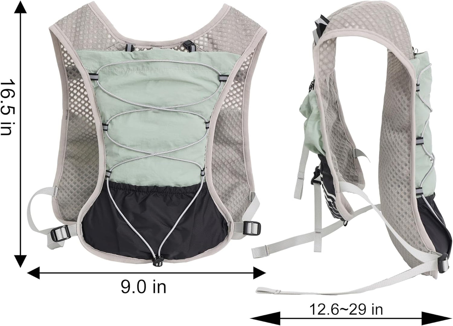 Hydration Running Vest Ultra-Lightweight for Women Men [2025 Upgraded], Breathable All-Weather Water Vest Hiking Backpack, Adjustable Water Backpack for Hiking, Cycling, Trail Marathon Race