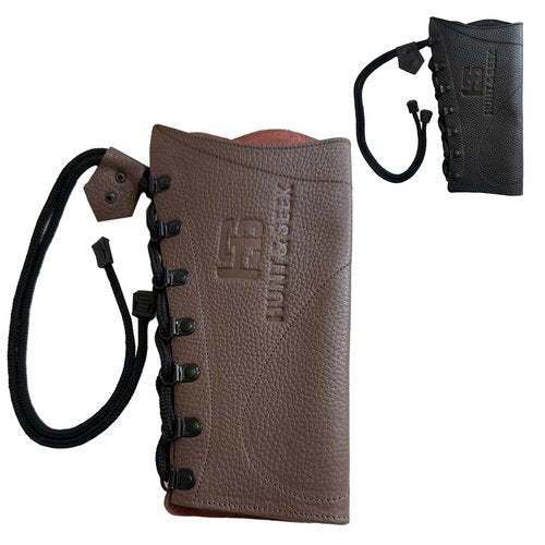Handmade Leather Archery Arm Guard for Women and Men Adjustable Protective and Lightweight for Hunting, Target Shooting Youth and Adult Unisex Leather Forearm Guard (Brown)