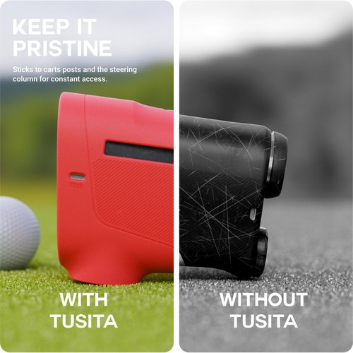 TUSITA Silicone Case Compatible with Garmin Approach Z30 Laser Golf Rangefinder Accessories Compatible with AirTag, Red