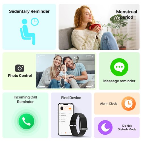 SGJIK Smart Health Wristband, All Weather Activity & Fitness Tracker with 120+ Sports Step Calorie Counter, Heart Rate Monitoring, 1ATM Waterproof, Free App & Lifetime Updates, 2 Pack Bands(Black)