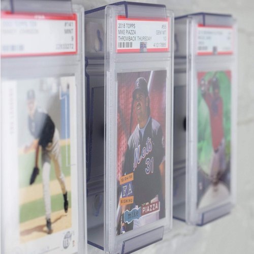 CollectorMount Card Mount for Graded PSA Trading and Sports Cards, Stand and Wall Mount Display for Collectible Cards (4 Mounts)