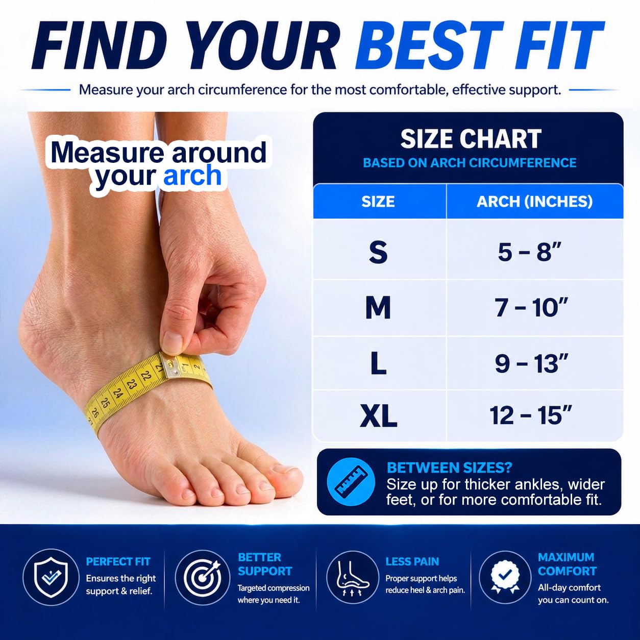 SB SOX Plantar Fasciitis Compression Socks – Arch Support Sleeve for Heel Pain Relief, Achilles Tendonitis & Foot Pain – Toeless Ankle Compression, All-Day Comfort (Navy, Medium)