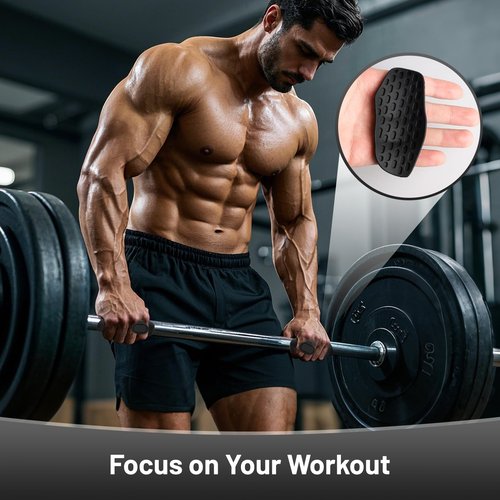 Gym Grips Weight Lifting Grips Dumbbell Grips Deadlift Grips Pull Up Grips Workout Gloves Fingerless Gym Pads Anti Slip Hand Grips Resistance Bands Muscle Trainer
