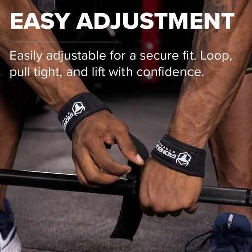 Lifting Wrist Straps for Weightlifting (1 Pair) – Padded Lifting Straps for Deadlifts, Powerlifting, Strength Training & Bodybuilding – Gym Straps for Men & Women (Black V2)