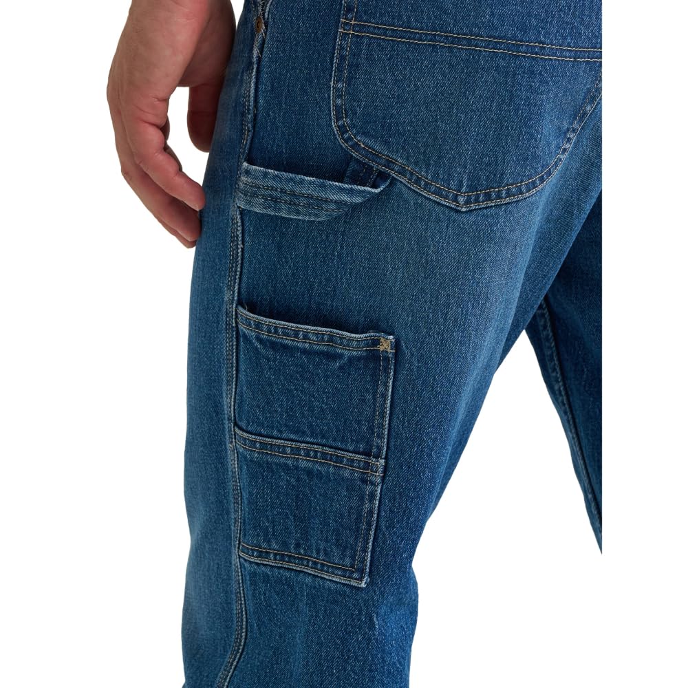 Lee Men's Legendary Workwear Carpenter Jean, Painters Blue, 36W x 32L