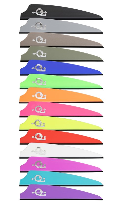 Q2i Fusion X-II Target Archery Vanes - Ultra-Lightweight with Tri-Fusion Adhesion Technology, Premium Arrow Fletching, and Low Profile Design for Archers (2.5 Inch) (36, Desert TAN, 2.5 Inch)