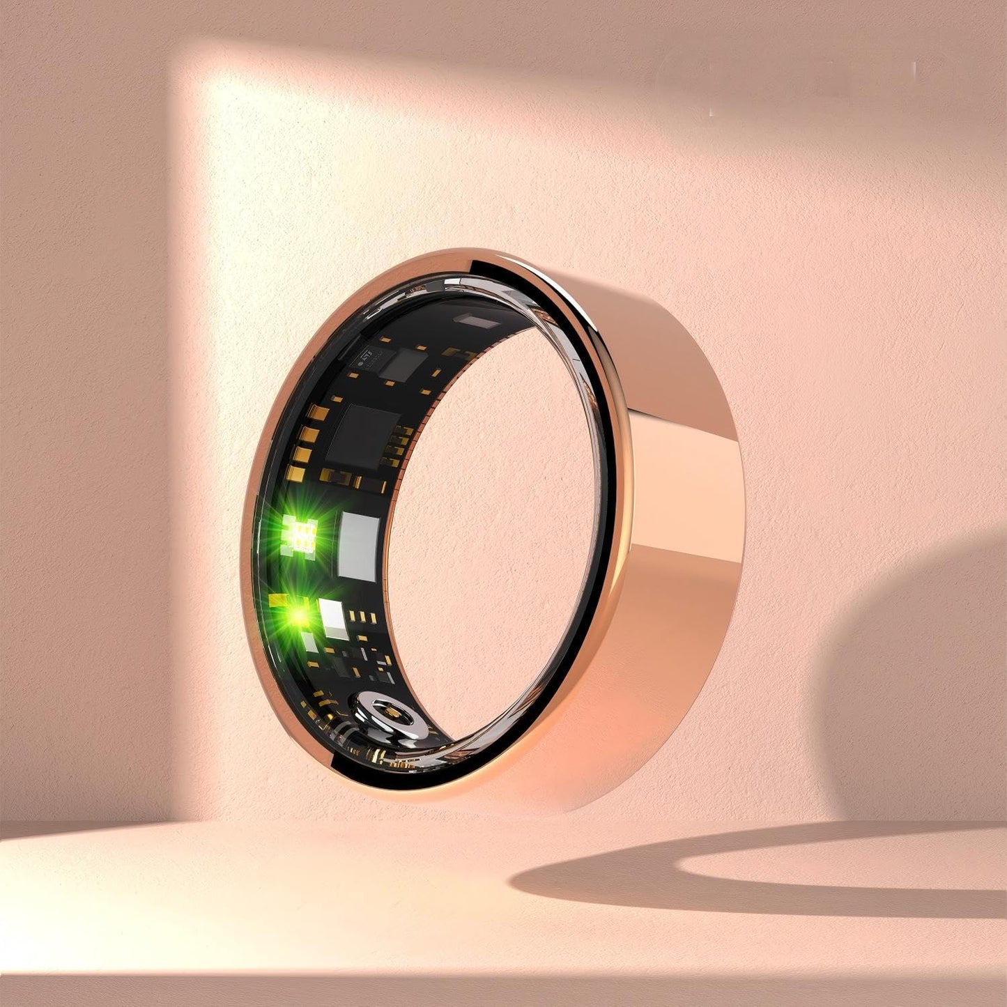 2025 Upgraded Smart Ring for Women&Men,IP68 Waterproof Fitness Tracker with Heart Rate/Blood Oxygen/Sleep/Step/Calories/Distance Monitor,No Subscription Fee,Compatible with iOS&Android (Golden, 7)
