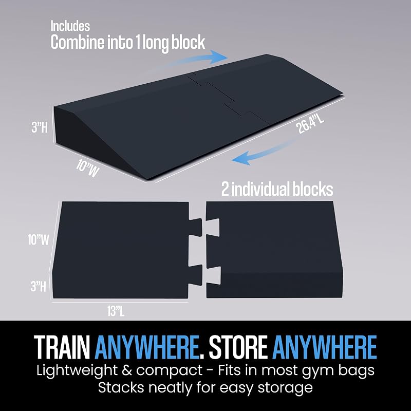 Squat Wedge Block – 2-in-1 Slant Board for Squats & Calf Raises, Lightweight EVA
