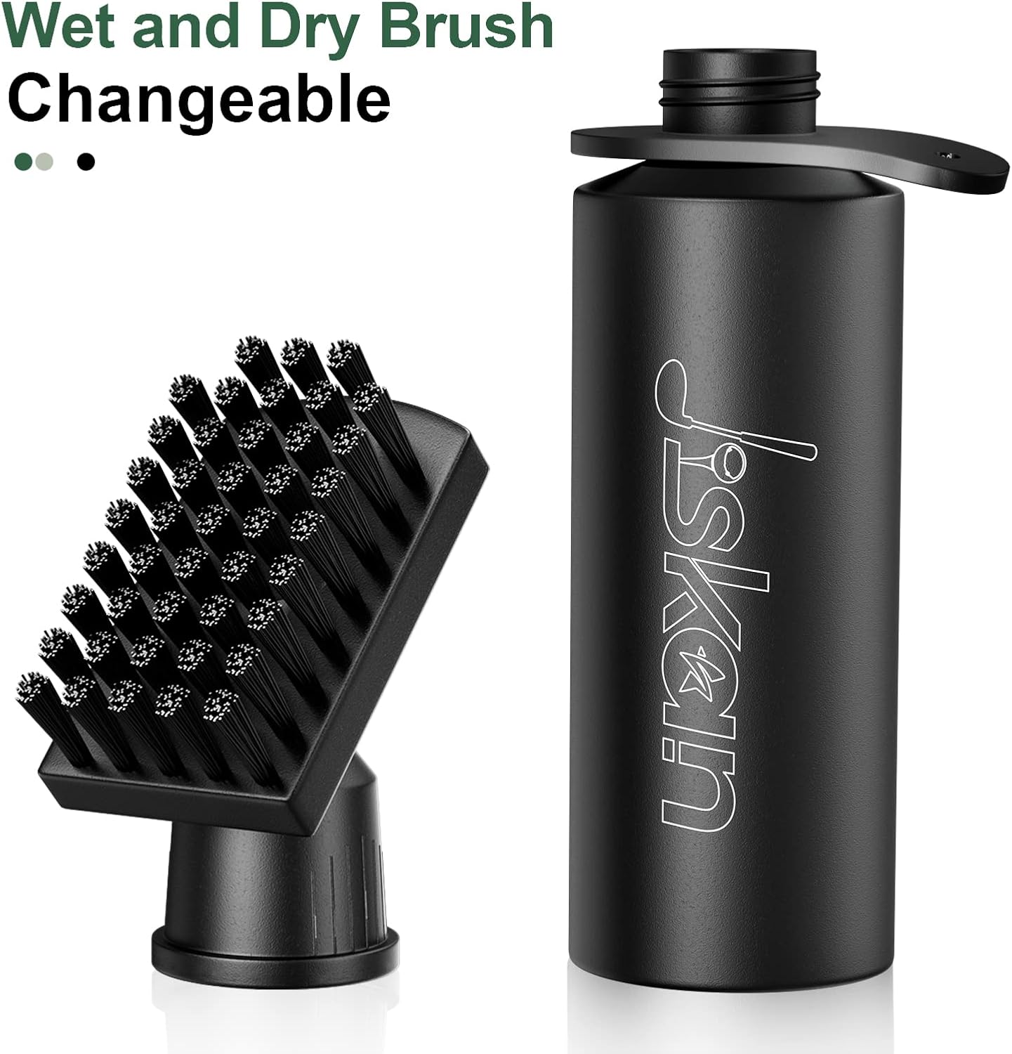 2 Pack Pro Golf Club Cleaner Brush Combo with Squeeze Water Bottle 7.5 Inches Holds 4 Ounces of Water, Essentials Golf Accessories for Men, Best Golf Gifts for Men