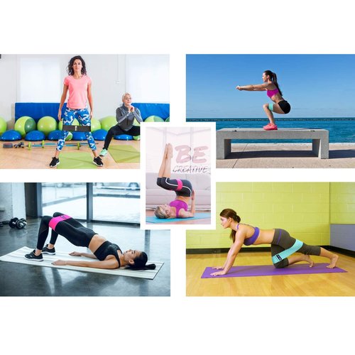 Limm Resistance Bands for Legs and Butt - Booty Hip Bands for Working Out - Fitness Loops to Activate Thighs, Glutes and Core - Premium Elastic Non-Slip Cotton Fabric