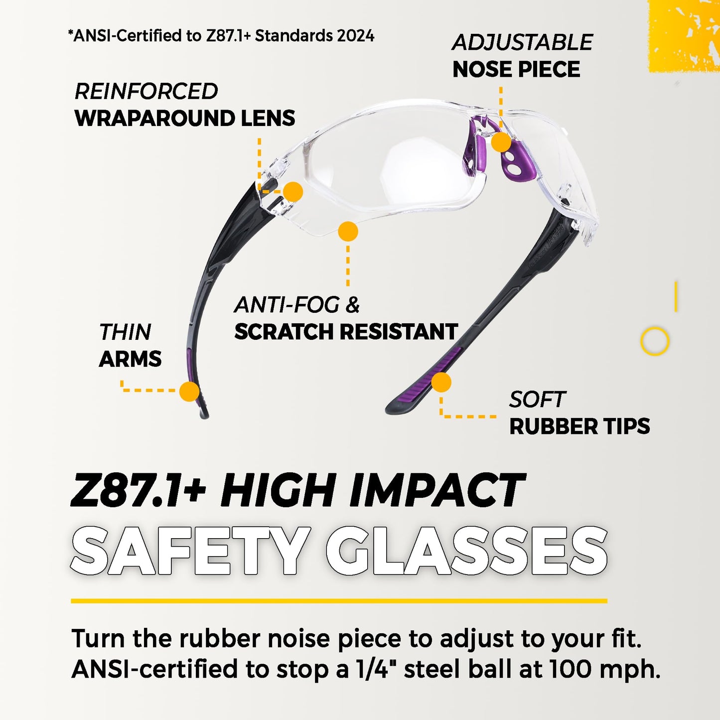 TradeSmart Complete Shooting Eye and Ear Protection: Electronic Earmuffs for Shooting, Range Glasses & Hard Carrying Case
