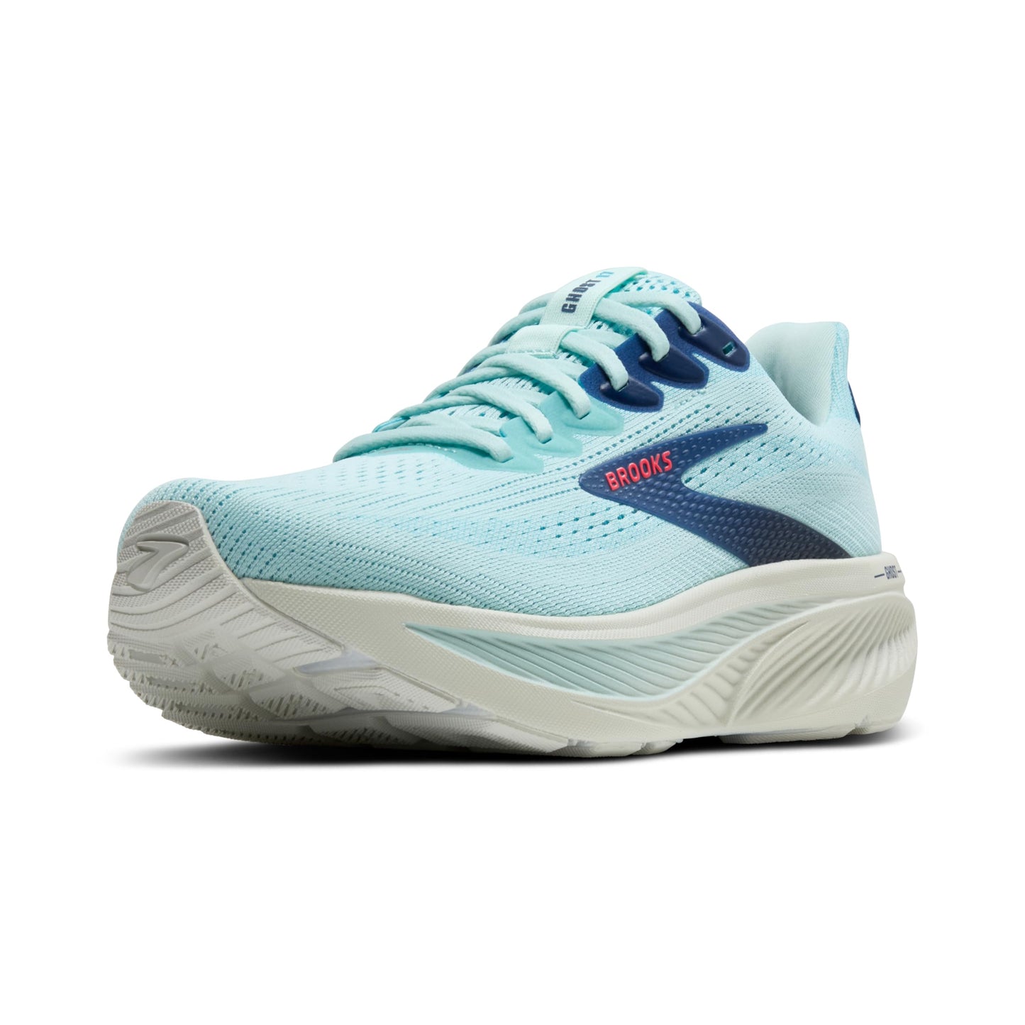 Brooks Women’s Ghost 17 Neutral Running Shoe - Clearwater/Navy Peony - 5.5 Medium