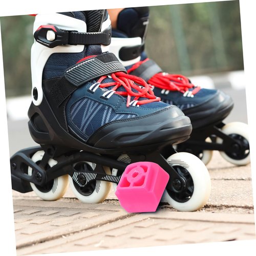 YARNOW Universal Roller Skate Brake Stopper for Kids, Non-Slip Rubber Inline Skate Brake Pads, Durable and Easy to Install, Pink