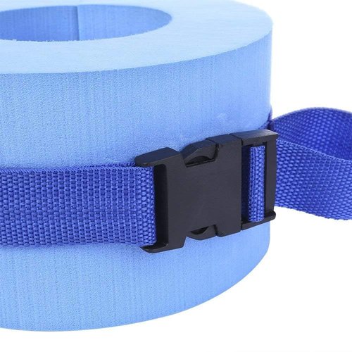 Set of 2 Foam Swim Aquatic Cuffs for Water Aerobics, Adjustable Ankle & Arm Float Rings with Quick-Release Buckle – Swimming Fitness Training Equipment, Blue