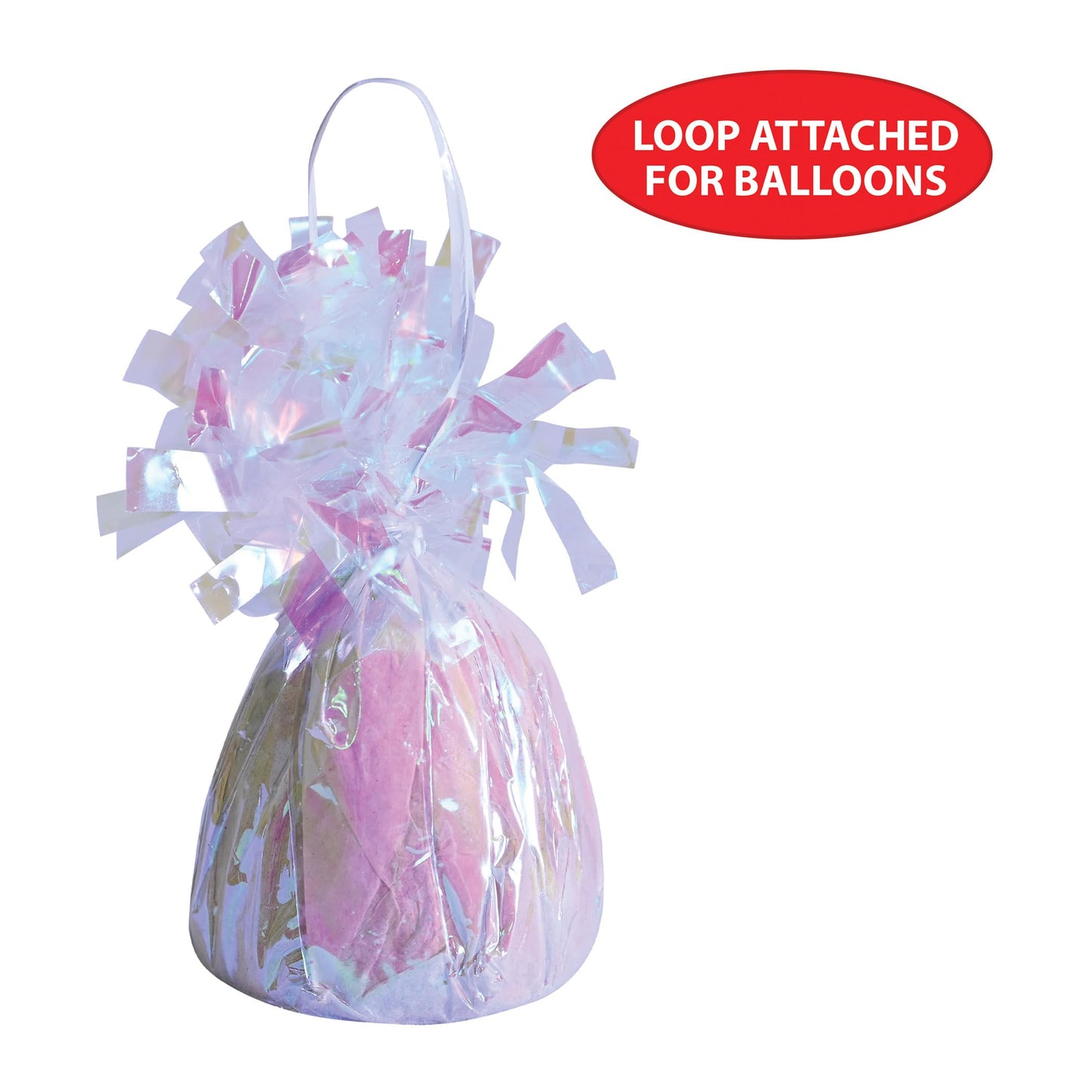 Beistle Wrapped Balloon Weight – 6 Pack, Opalescent Balloon Centerpiece and Bouquet Holders, Party Decoration Accessories and Event Décor for Birthdays, Weddings and Graduation Parties, 6 Oz