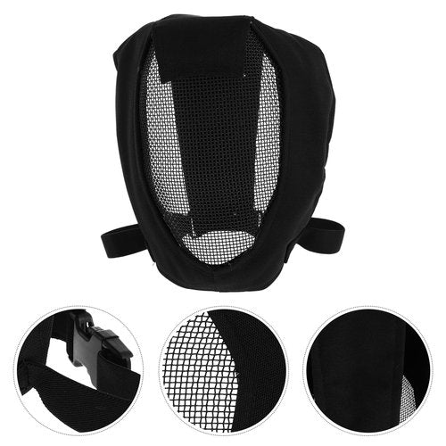 VICASKY Black Metal Mesh 1pc Helmet Operation Gear Steel Fencing Mask Masks Activity Archery Guard Attack Field Black Hema Protector Breathable Built Mesh Accessories Full and for Cover Fencing Gear