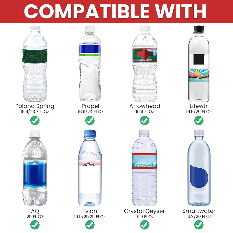 Bottled Water Carrier Sleeve with Strap for Smartwater 16.9/20 oz - Red