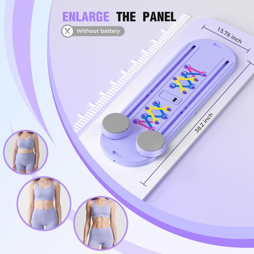 Pilates Reformer, Foldable Pilates Board, 7-in-1 Multi-Function Pilates Equipment, Home Pilates Set, Full Body Workout, Universal Portable Gym Equipment for Core Strength and Pilates Training (Purple)