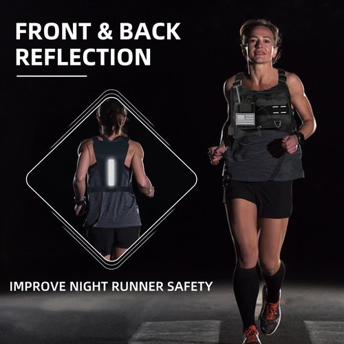 Outdoor Sports Bag for Men with Phone Holder, Breathable Running Pack Fits Most Pistols, EDC Travel Running Vest Pouch, Tactical Chest Bag with Removable Radio Pouch Holster for Workout and Patrol