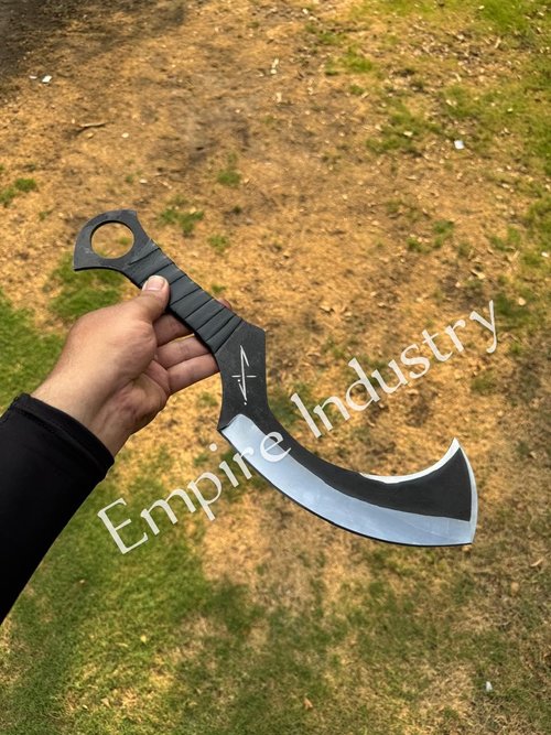 Customized Handmade J2 Steel Full Tang Hunting 15 Inch Long Egytian Mini Khopesh with Leather Sheath, Perfect Leather Wrapped Grip by Empire Industry