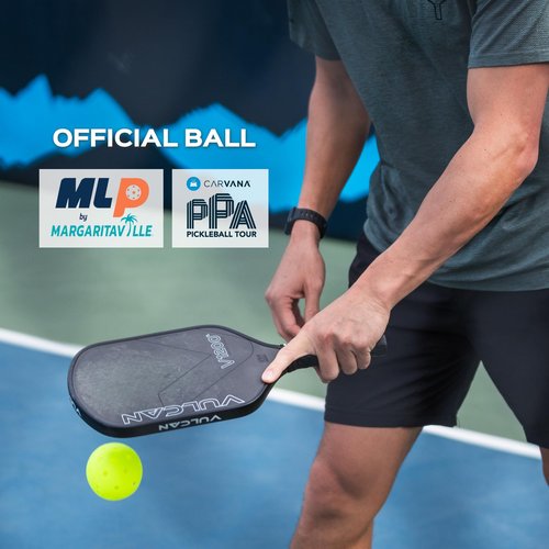 Vulcan | VPRO Flight Outdoor Pickleball | Official Ball of The PPA Tour & MLP | Hi-Vis Yellow | 6 Pack